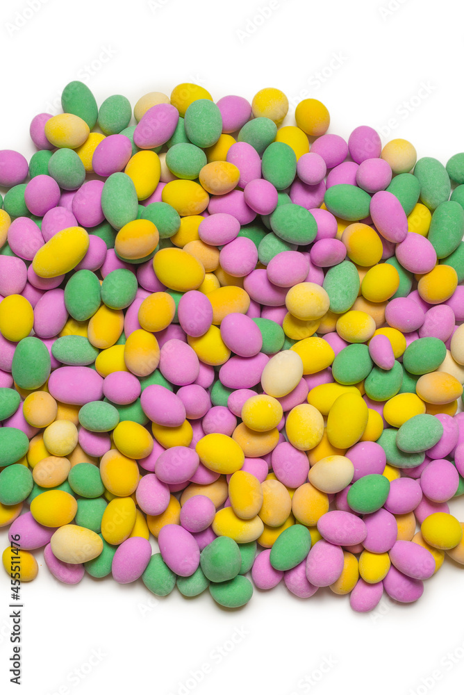 Group of colorful peanuts in glaze. Group of colorful peanuts in glaze.