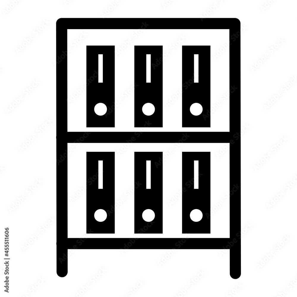 Vector Library Glyph Icon Design Vector Library Glyph Icon Design