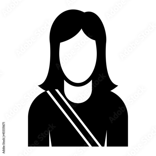 Vector Post Women Glyph Icon Design
