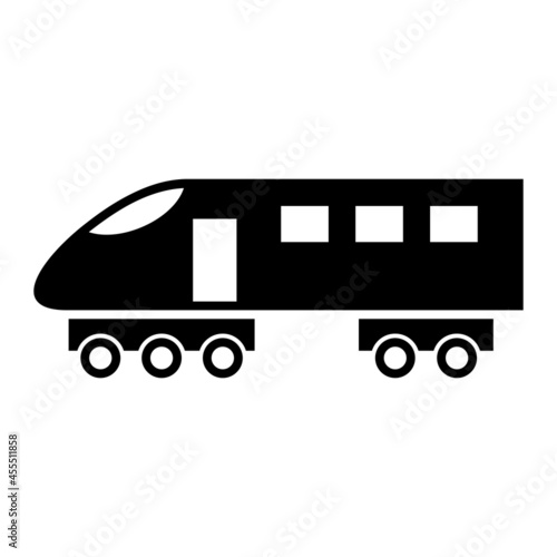 Vector Train Glyph Icon Design