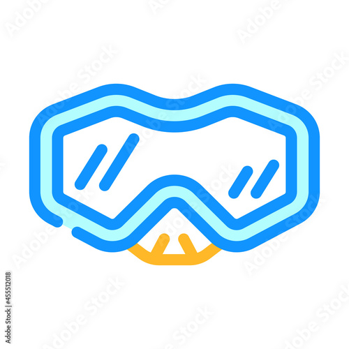 diving mask color icon vector. diving mask sign. isolated symbol illustration
