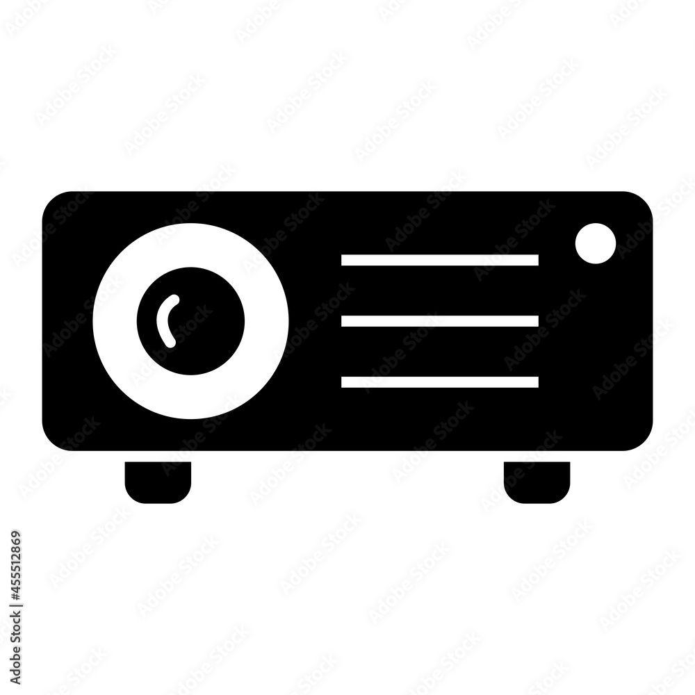 Vector Projector Glyph Icon Design Vector Projector Glyph Icon Design
