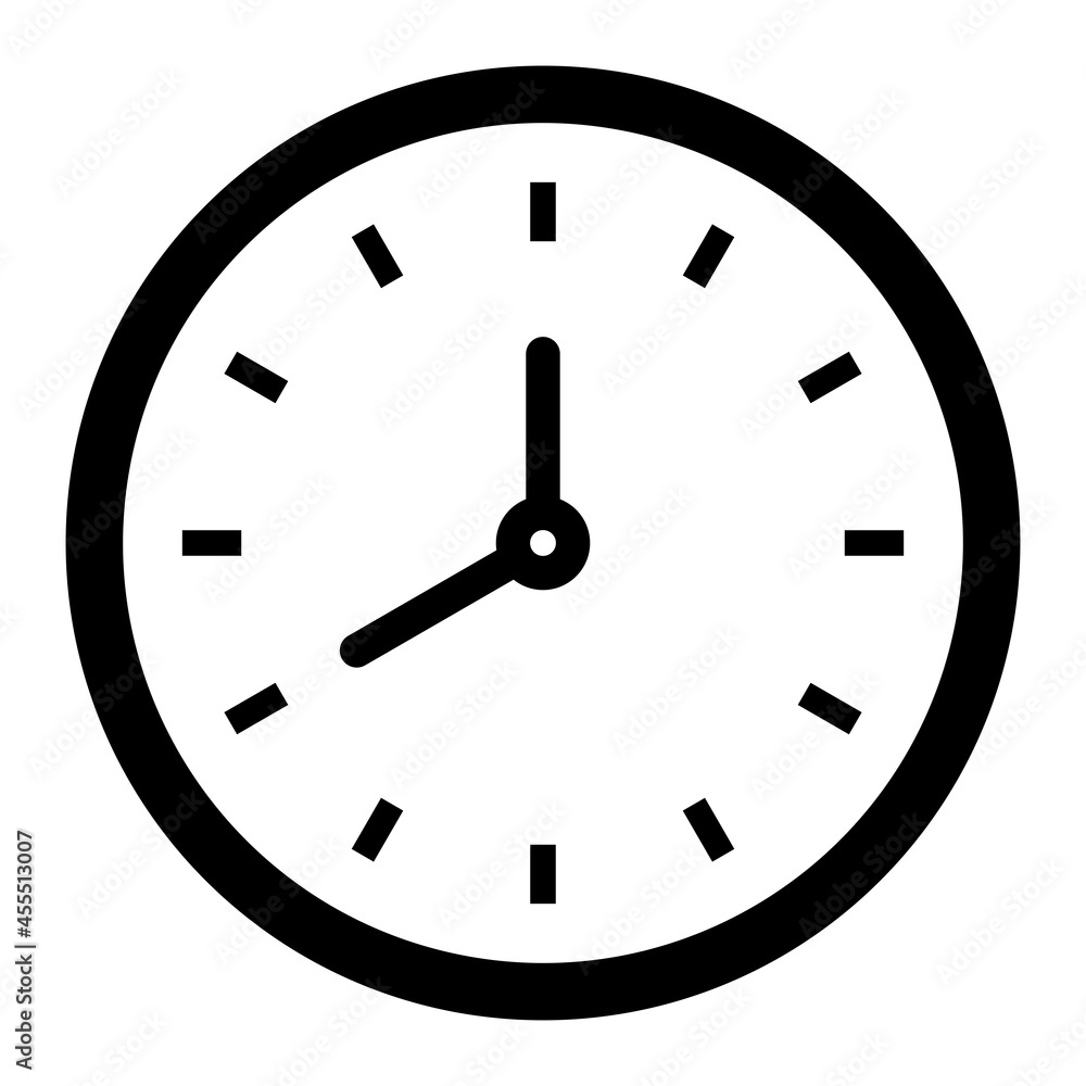 Vector Clock Glyph Icon Design Vector Clock Glyph Icon Design