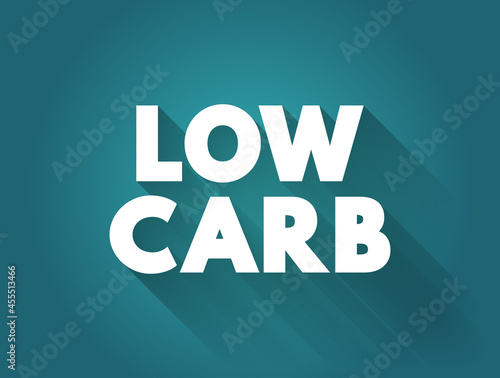Cuadro en lienzo Low Carb text quote, concept background