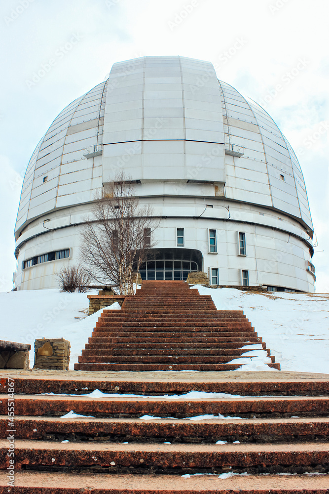 Fototapeta premium astrophysical observatory located in the mountains