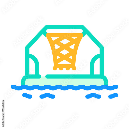 water basketball color icon vector. water basketball sign. isolated symbol illustration