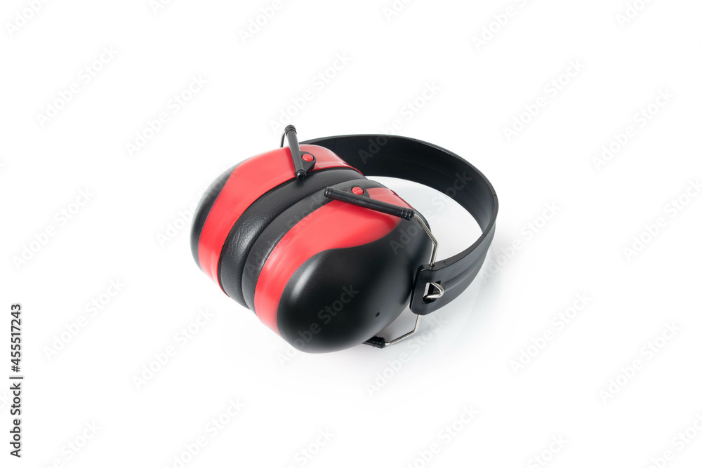 Protective ear muffs isolated on a white background Protective ear muffs isolated on a white background