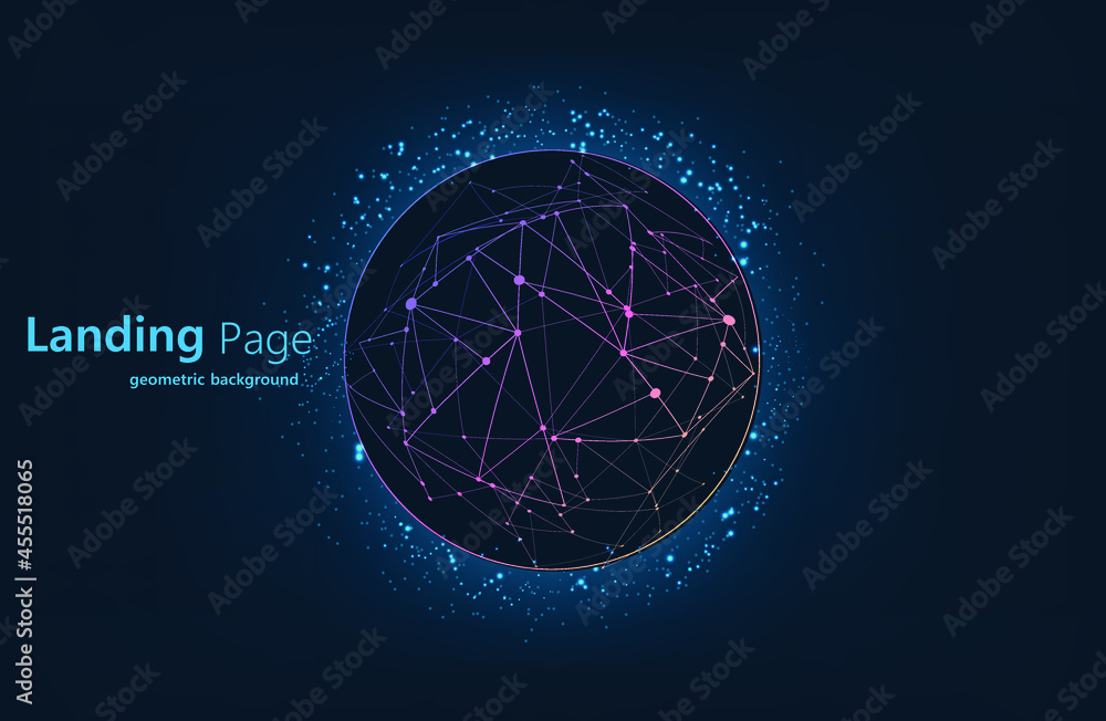 Abstract green wave Geometrical Background Connection wave structure. Science background. Connecting dots and lines. Big data visualization and Business .Vector illustration Abstract green wave Geometrical Background Connection wave structure. Science background. Connecting dots and lines. Big data visualization and Business .Vector illustration