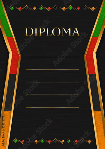 Wallpaper Mural Vertical  frame and border with Zambia flag Torontodigital.ca