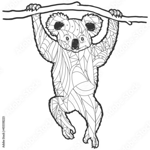 Photography Picture against stress. Koala on the tree.