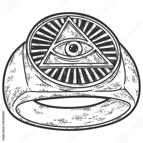 Snake curled in infinity ring. Ouroboros devouring its own tail. Serpent tattoo design, witchcraft masonic, vector illustration