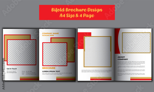 Real estate bi fold brochure design template