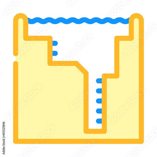 freediving water pool color icon vector. freediving water pool sign. isolated symbol illustration