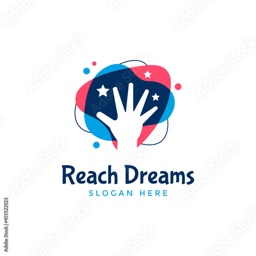 reach dreams logo design icon vector illustration