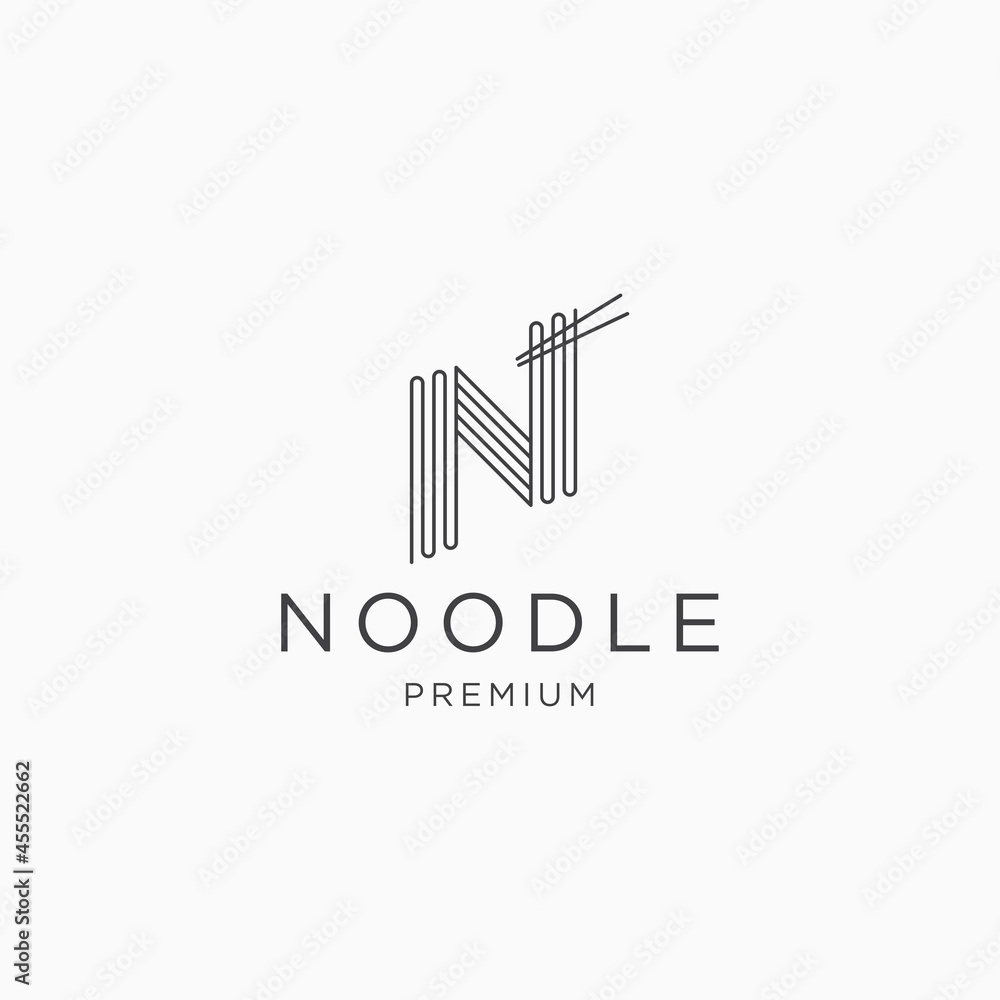 Noodle logo icon design template flat vector Noodle logo icon design template flat vector