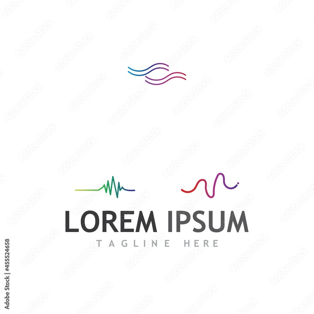 Sound waves vector illustration Sound waves vector illustration