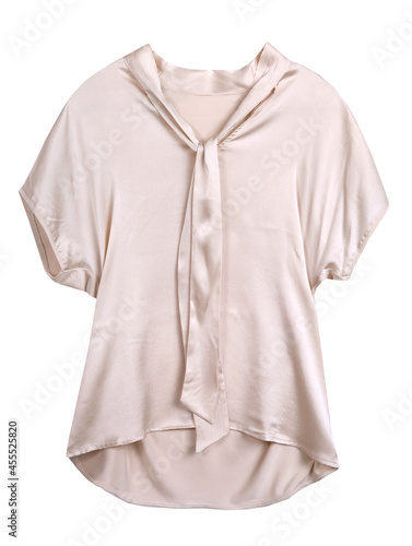Women's blouse isolated on white. Elegant female wear. Classic clothing. photo
