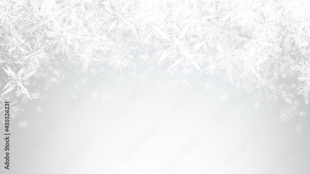 Abstract White Snow flake in Christmas holiday on grey gradients background. Abstract White Snow flake in Christmas holiday on grey gradients background.