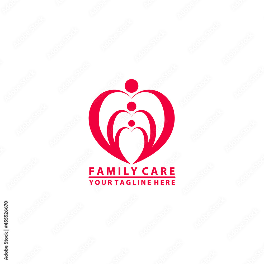 Family care symbol logo vector image