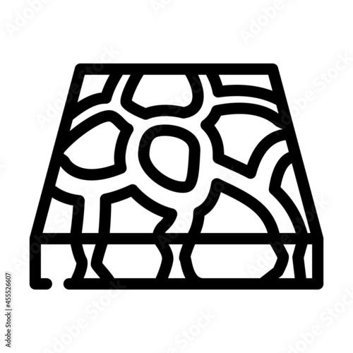 stone floor line icon vector. stone floor sign. isolated contour symbol black illustration