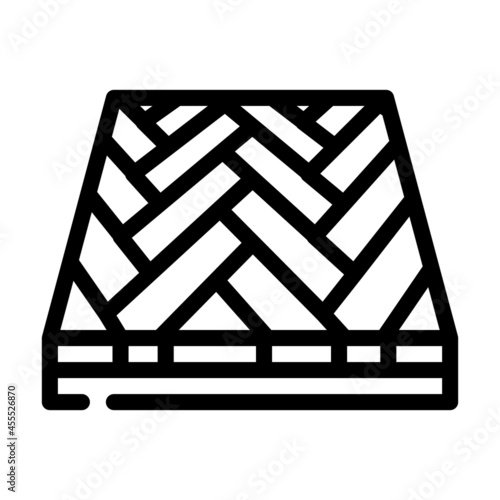 parquet floor line icon vector. parquet floor sign. isolated contour symbol black illustration