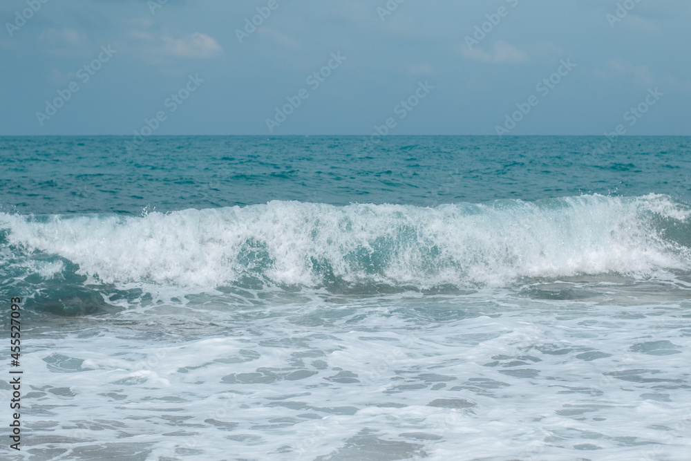 Wave with foam in the Mediterranean sea near Cyprus Wave with foam in the Mediterranean sea near Cyprus