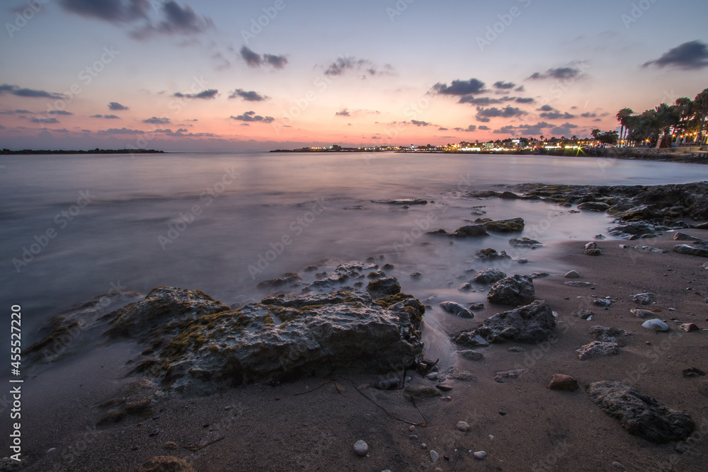 Evening photography with the natural and urban landscape of Cyprus