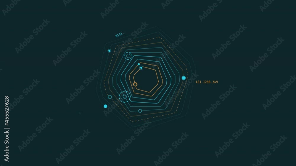 Looped animation of concentric thin lines HUD element. Looped animation of concentric thin lines HUD element.