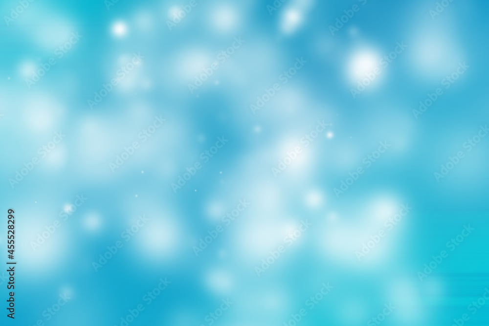 abstract blue backlit dust particles with lens flare glitter lights background.