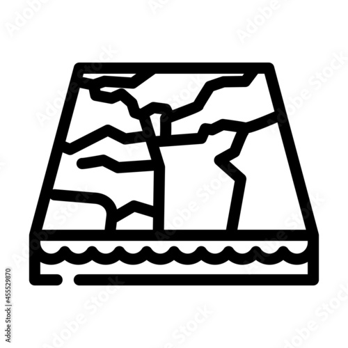 marble material floor layer line icon vector. marble material floor layer sign. isolated contour symbol black illustration