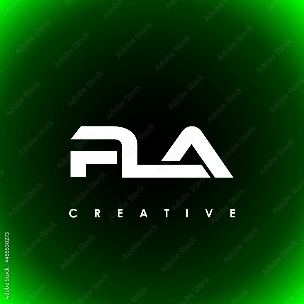 PLA Letter Initial Logo Design Template Vector Illustration - obrazy, fototapety, plakaty 