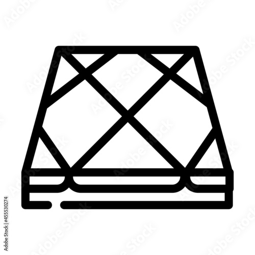 tile layer floor line icon vector. tile layer floor sign. isolated contour symbol black illustration