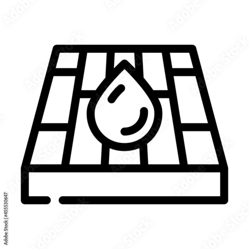 waterproof layer floor line icon vector. waterproof layer floor sign. isolated contour symbol black illustration