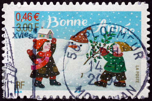 Postage stamp France 2001 Happy New Year
