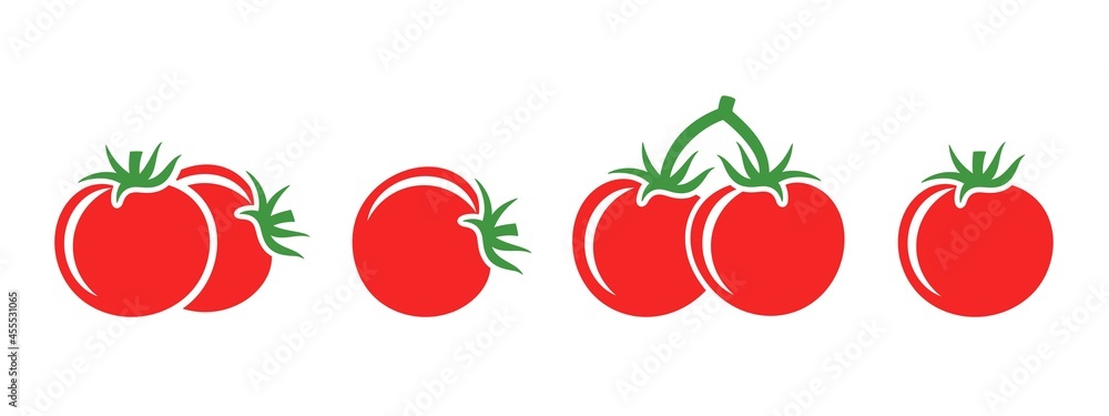 Tomato logo. Isolated tomato on white background - obrazy, fototapety, plakaty 