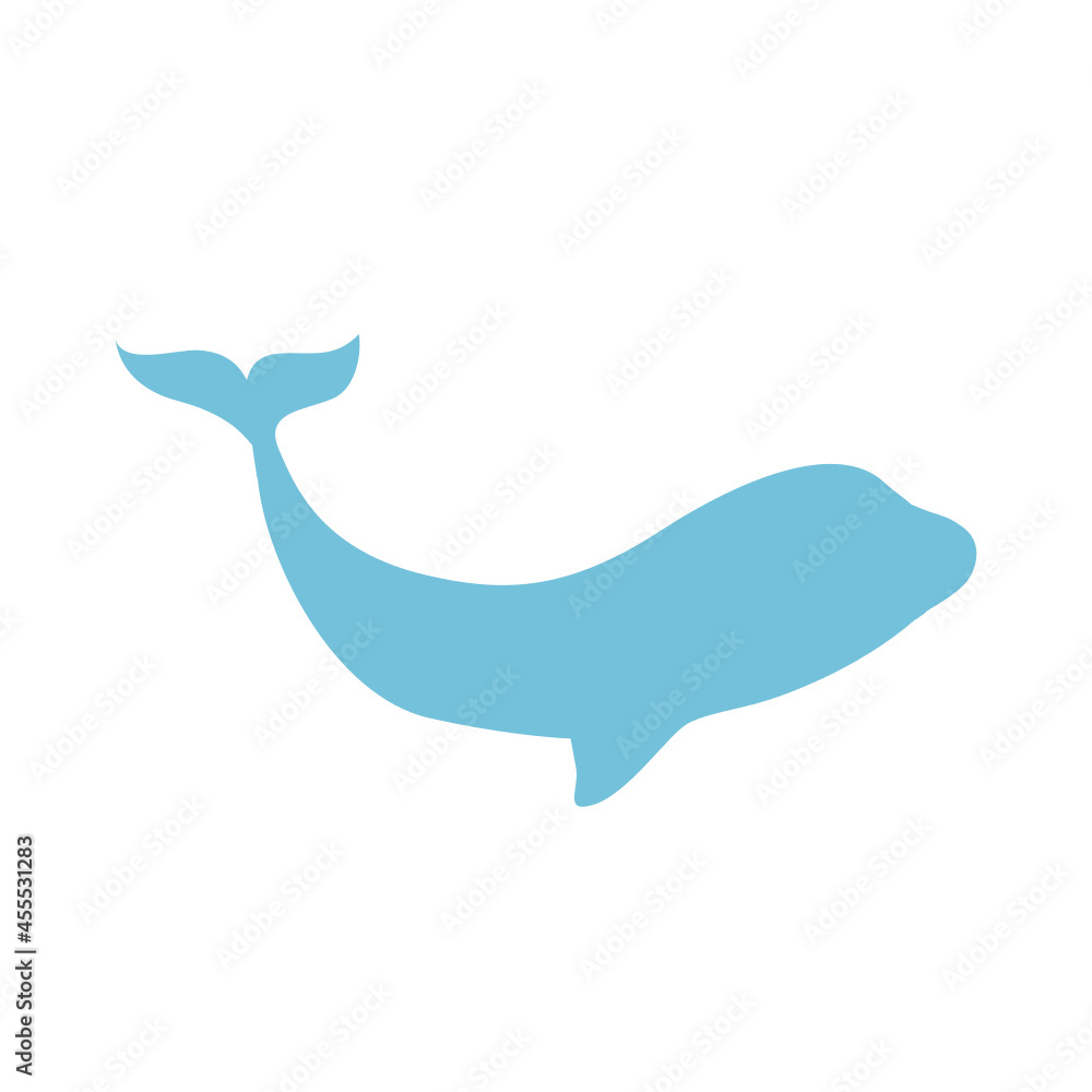 abstract whale, vector
