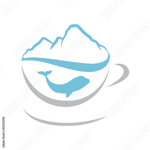 whale inside cup of coffee 