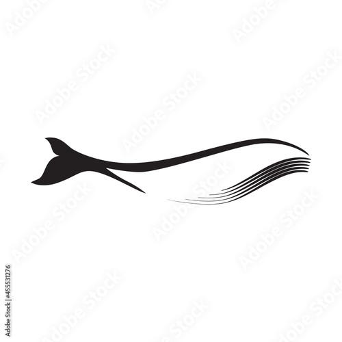 abstract whale, vector