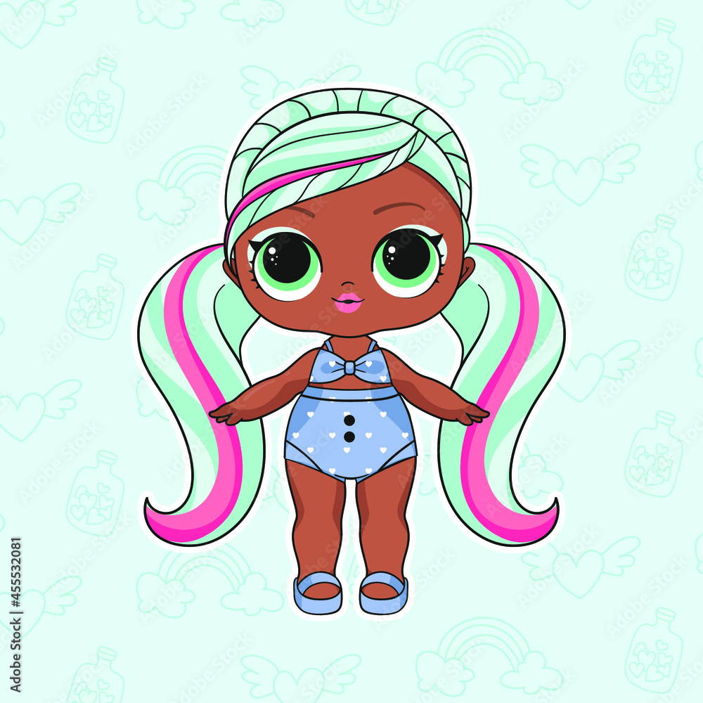 Surprise Doll Mini Girl Cartoon Strawberry afro Surprise Doll Mini Girl Cartoon Strawberry afro