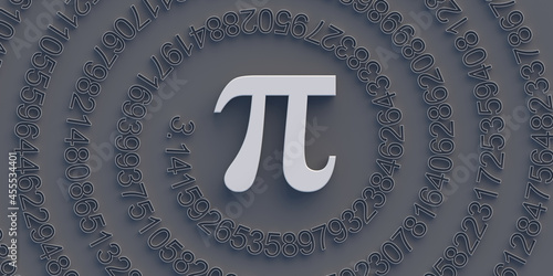 Obraz na plátně Pi symbol and number digits
