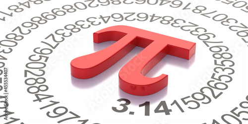 Fotografie Pi symbol and number digits