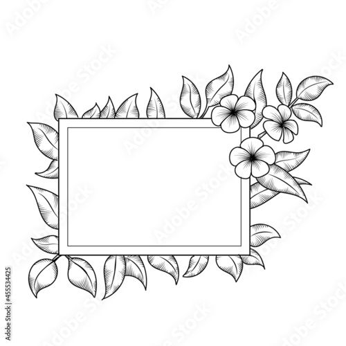 monochrome vintage frame design. vector frame design 