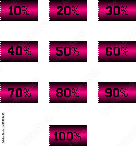 
Icons with discounts with percentages, abstraction for a banner.