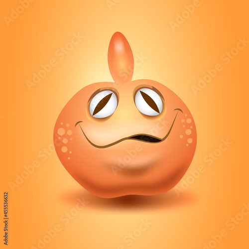 Alien face cartoon creature avatar illustration vector stock. Prints design for t-shirts