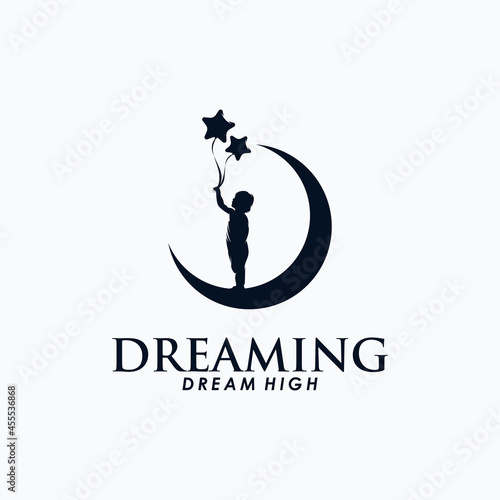 kids dream logo design vector