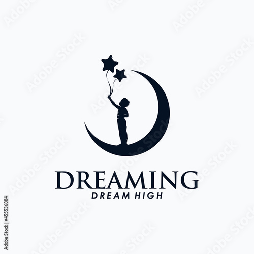 kids dream logo design vector