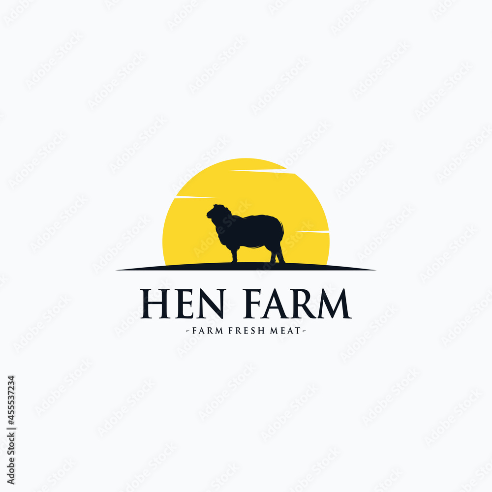 Farm logo design concept lamb farm Farm logo design concept lamb farm