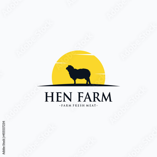 Farm logo design concept lamb farm