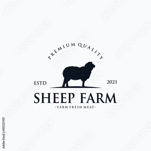 Farm logo design concept lamb farm