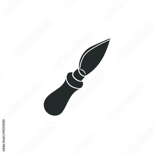 Cheese Knife Icon Silhouette Illustration. Kitchen Tools Vector Graphic Pictogram Symbol Clip Art. Doodle Sketch Black Sign.